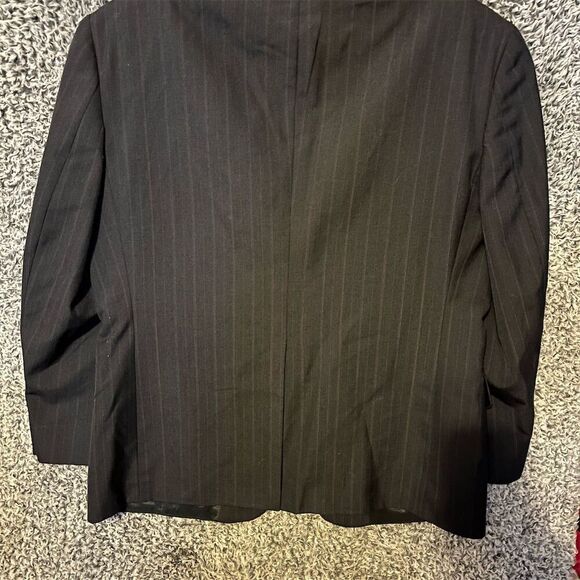 Towncraft Men's Gray Pinstripe Blazer Size 44 Short Classic Fit - Picture 2 of 11